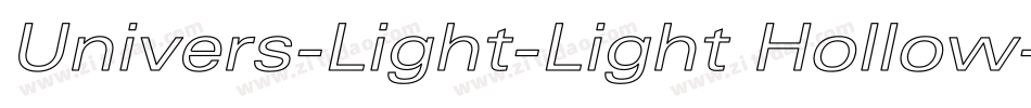 Univers-Light-Light Hollow字体转换